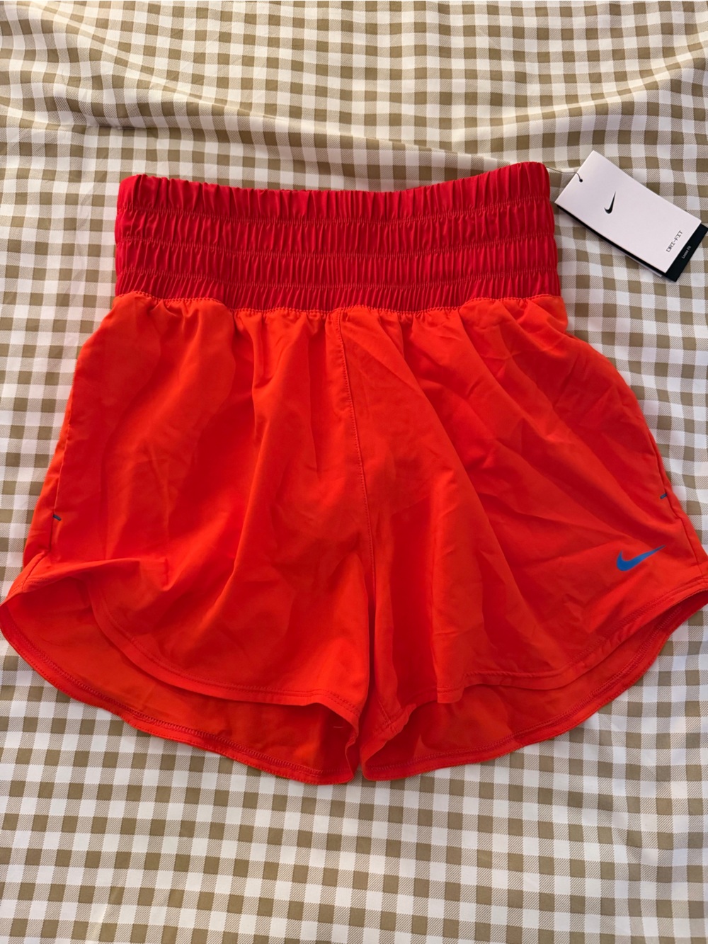 Nike Women's Red High-Waist Athletic Shorts